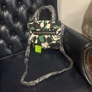 Vera Bradley Black and Green Crossbody/Satchel